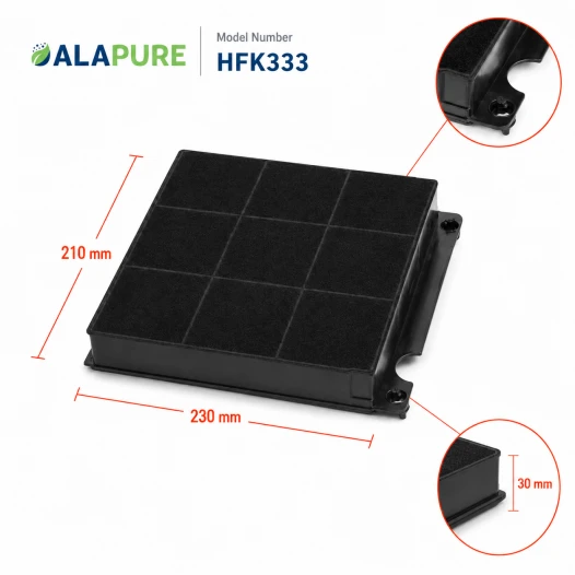 Filtr węglowy Alapure odpowiedni do Zoppas MCFE01 / 9029800456 / Type 15 / 9029793818