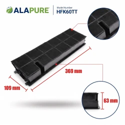 Alapure HFK60TT Koolstoffilter geschikt voor MCFE18 / 9029801199 / 484000008973 / 4055356002 / Type 60