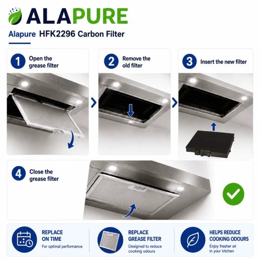 Filtr węglowy Alapure pasujący do modelu Bosch 11022296 / DWZ0DX0A0