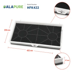 Filtr węglowy Alapure pasujący do Bosch 00461422 / 461422
