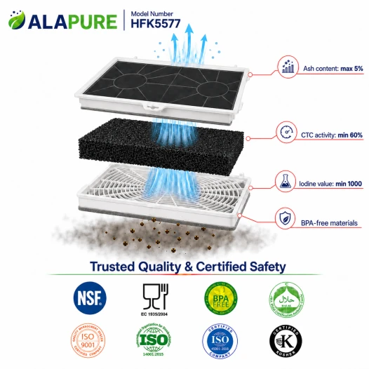 Filtr węglowy Alapure pasujący do modeli Siemens 00465577 / 465577