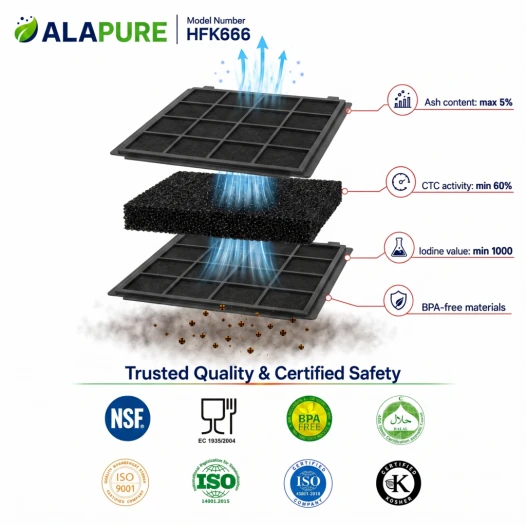 Filtr węglowy Alapure pasujący do filtra węglowego Blaupunkt 5Z9110X1