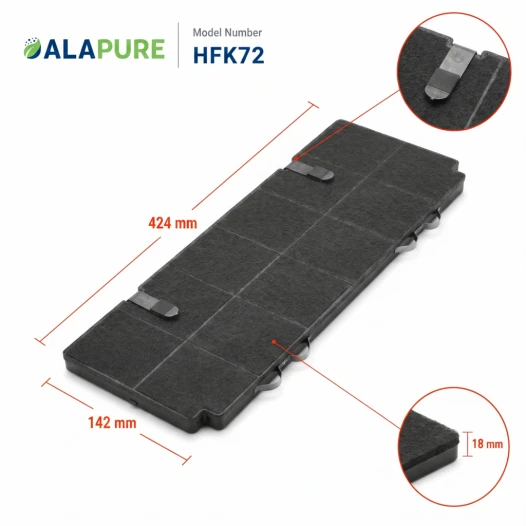 Filtr węglowy Alapure odpowiedni dla AEG MCFB71 / 9029802817
