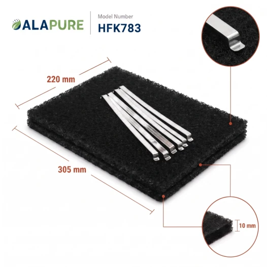 Filtr węglowy Alapure pasujący do modelu Sauter 79X8361 / AK204AE1 (3 szt.)