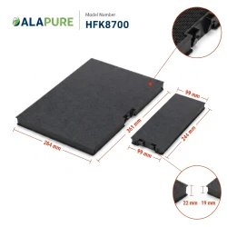 Alapure Koolstoffilter geschikt voor Gaggenau 17000965 / 11018700 (2St.)