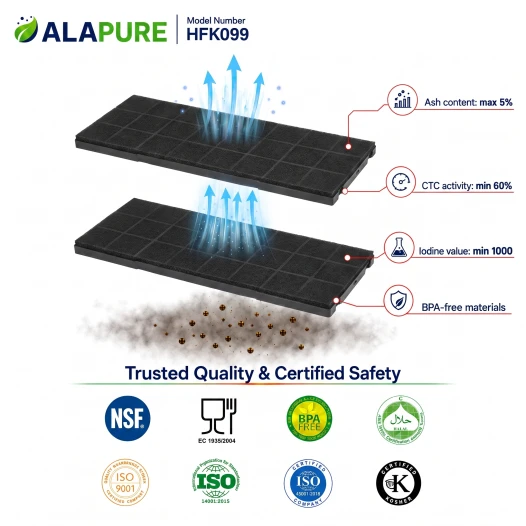 Filtr węglowy Alapure pasujący do modelu DeDietrich AK912AE1 (2 szt.)