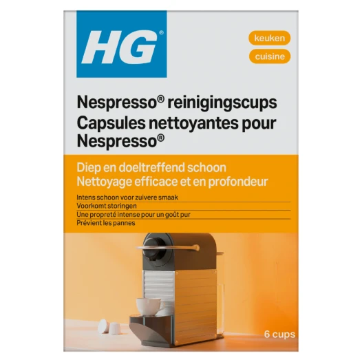 HG reinigingscups voor Nespresso machines