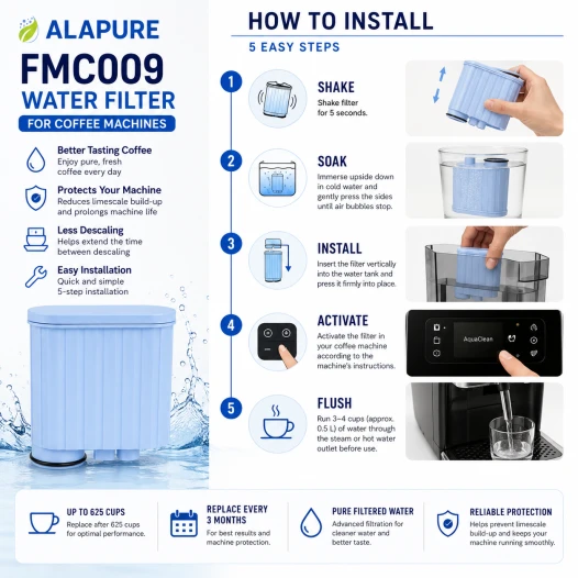 Filtr do wody Alapure pasujący do ekspresu Philips Saeco AquaClean / CA6903