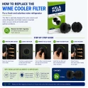 Miele Wijnklimaatkast Filter 9447050 van Alapure ALA-WK02 (2 St.)
