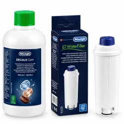 Zestaw konserwacyjny Delonghi DLSC002: filtr do wody + odkamieniacz DLSC500